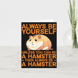 Cute Hamster Design For Men Women Kids Dwarf Hamst Card