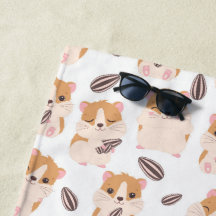 Cute Hamster Face and Seeds Pattern Kid