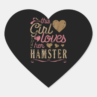 Cute Hamster For This Girl Lovers Heart Sticker