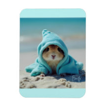 Cute Hamster on the Beach-Adorable Summer Design 