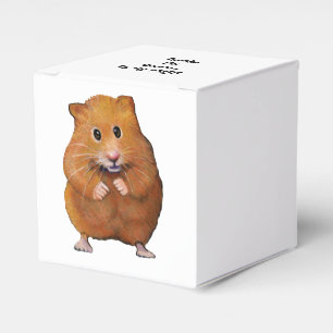 Cute Hamster, Original Drawing, Party Thanks Favour Box