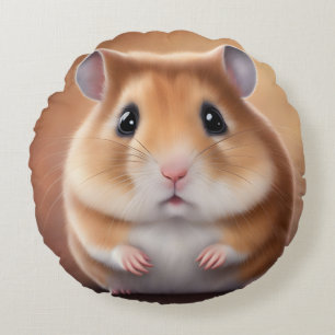 Cute Hamster Round Cushion