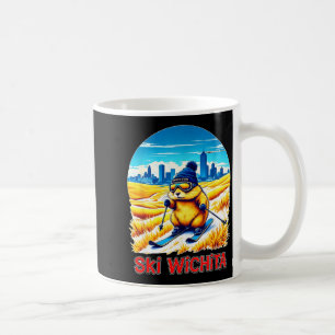 Cute hamster skiing adventure in wichita ski kansa coffee mug