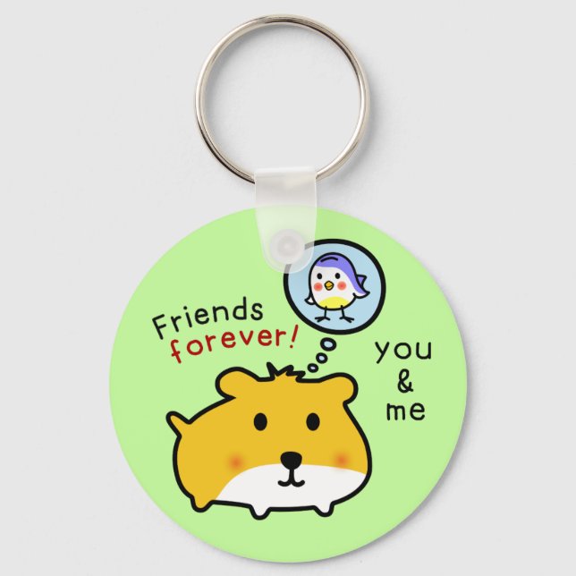 cute hamster timmy and friends key ring (Front)