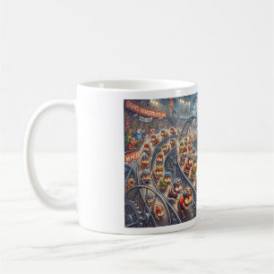 Cute Hamsters Wheel Race Sports Graphic Coffee Mug