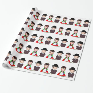 Cute Hanbok Married couple Wrapping Paper