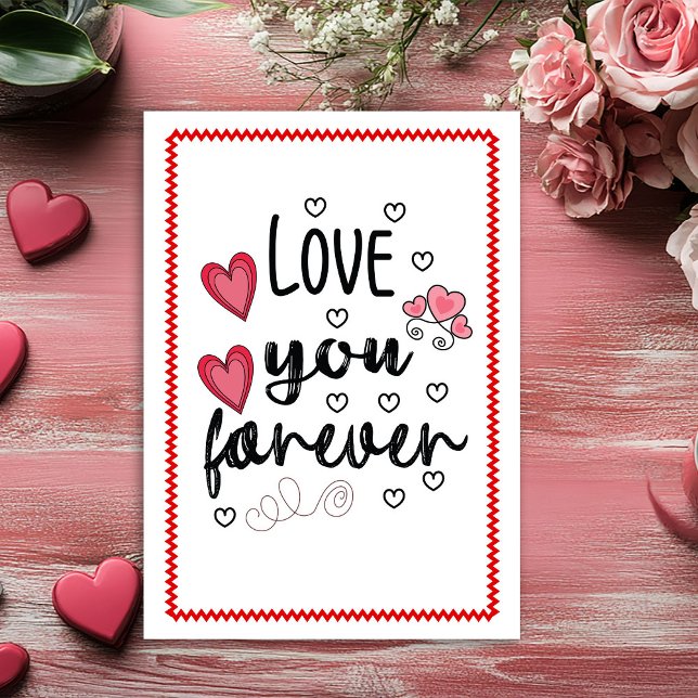 Cute Hand Drawing Valentine Card for Her Sketch   (Cute Hand Drawing Valentine Card for Her Sketch Style)