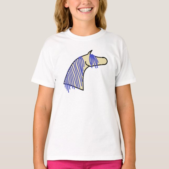 Cute Hand Drawn Arabian Horse T-Shirt (Front)