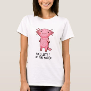 Cute Hand-Drawn Axolotl Cartoon T-Shirt