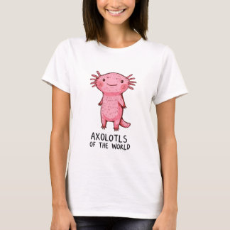 Cute Hand-Drawn Axolotl Cartoon T-Shirt