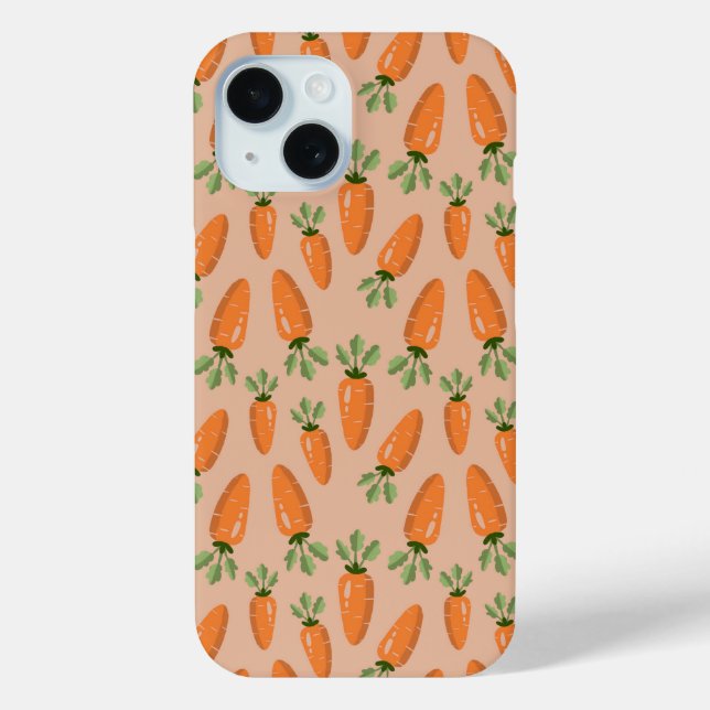 Cute Hand-drawn Carrots Seamless Pattern Case-Mate iPhone Case (Back)