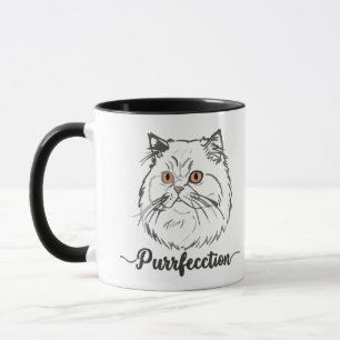 Cute Hand-Drawn Cat & Pun Gift Mug