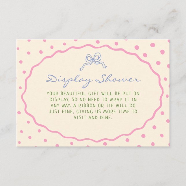 Cute Hand Drawn Colourful Display Shower Enclosure Card (Front)