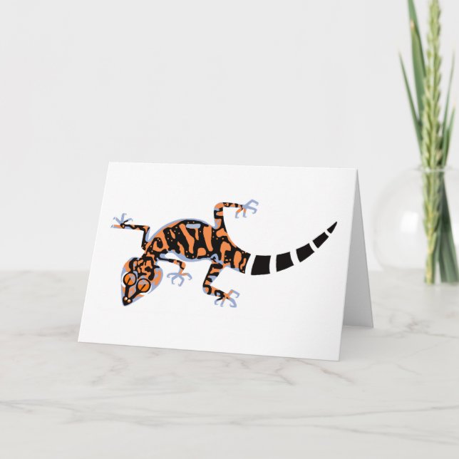  Cute hand drawn-  GECKO- Conservation - Nature Card (Front)