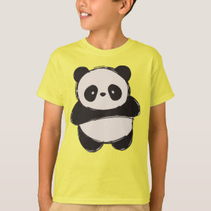 Cute Hand-Drawn Panda Bear - Adorable Kawaii  T-Shirt