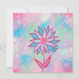 Cute Hand-drawn Pastel Flower