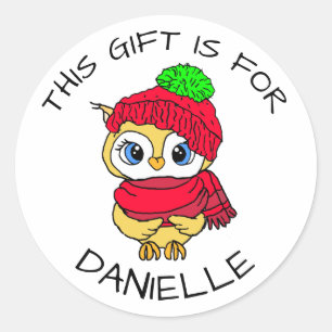 Cute Hand Drawn Penguin Christmas Gift Tag