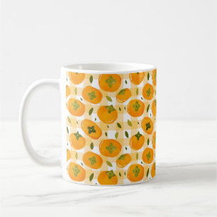 Cute Hand-Drawn Persimmons Seamless Pattern Coffee Mug