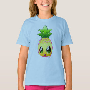 Cute Hand Drawn Pineapple Girl's T-shirt