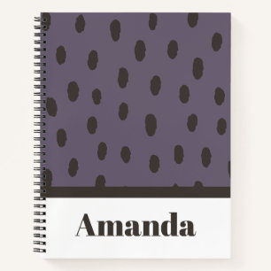 Cute Hand Drawn Polka Dot Pattern Notebook