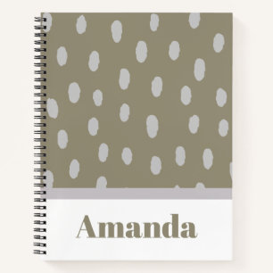 Cute Hand Drawn Polka Dot Pattern Notebook