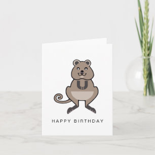 Cute hand drawn QUOKKA -  Wildlife - Australia Card