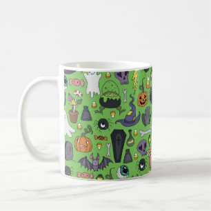 Cute hand drawn seamless patterns with cute hand d coffee mug