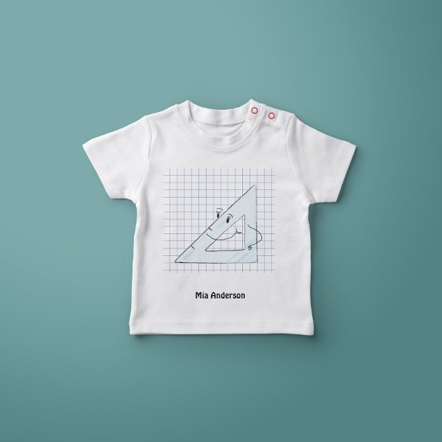 Cute Hand Drawn Set-square Name T-Shirt (Creator Uploaded)