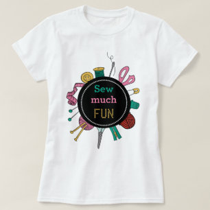 Cute Hand-Drawn Sewing & Crafting Tools T-Shirt 