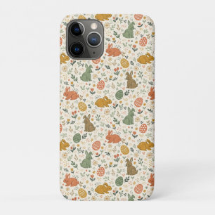 Cute Hand Drawn Spring Bunnies  iPhone 11 Pro Case