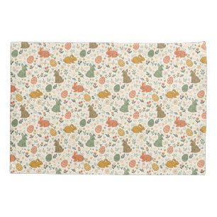 Cute Hand Drawn Spring Bunnies Pillowcase