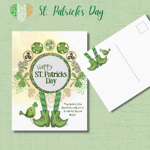 Cute Hand Drawn St.Patrick Day  Postcard