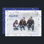 Cute Hand Drawn Stars Happy Hanukkah Family Holiday Card<br><div class="desc">Stylish and cute photo cards are perfect for all your friends and family this holiday season. Customise the text "happy hanukkah" with your own greet and change the family name and the year and swap out the picture for a photo of your kids, pet, or the whole family. The design...</div>
