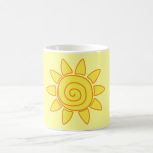 Cute Hand Drawn Sun Kids Drawing Illustration Coffee Mug