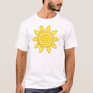 Cute Hand Drawn Sun Kids Drawing Illustration T-Shirt