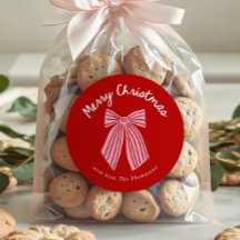 Cute Hand Drawn Whimsical Bow Christmas