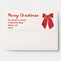 Cute Hand Drawn Whimsical Bow Christmas