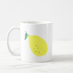 Cute Hand Drawn Yellow Lemon Fruit Gift Coffee Mug