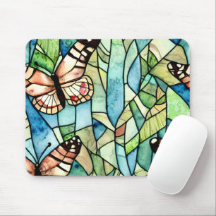 Cute hand sketch forest Greenery pattern Pretty Mouse Pad