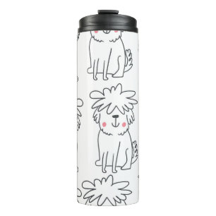 Cute handdrawn seamless pattern with cute doodle f thermal tumbler