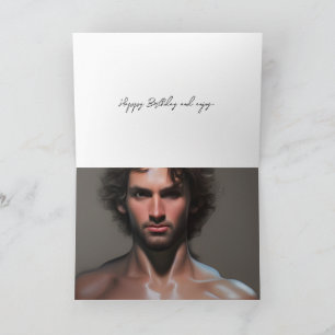 Cute Handsome Man Birthday Card 