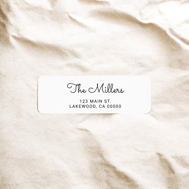 Cute Handwriting Script Return Address Label (Creator Uploaded)