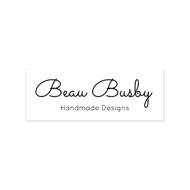 Cute Handwritten Script  Rubber Stamp (Imprint)