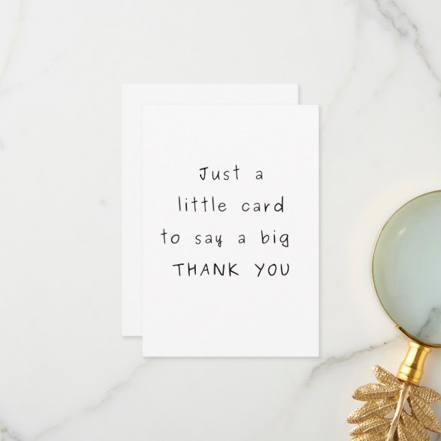 Cute Handwritten Thank You Card  (Front/Back In Situ)