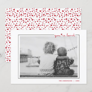 Cute Handwritten You're Loved Frame Valentine Invitation