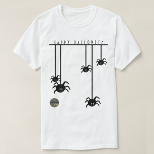 CUTE HANGING BLACK SPIDERS HALLOWEEN BUSINESS LOGO T-Shirt