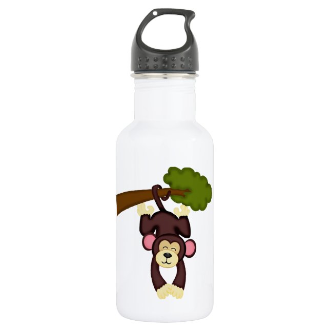 Cute Hanging Monkey 532 Ml Water Bottle (Front)
