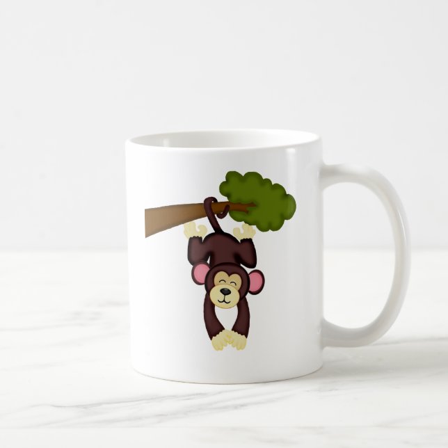 Cute Hanging Monkey Coffee Mug (Right)