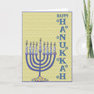 Cute Hanukkah Menorah Holiday Card