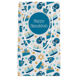 Cute Hanukkah Pattern Gift Bag
